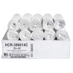 Aluf Plastics HCR-386014C High Density Star Sealed Coreless Roll Bags, 60 gal, Polyethylene, 38" x 60", Clear (Pack of 200)