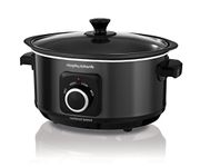 Morphy Richards 3.5L Sear & Stew Slow Cooker, Shatter Resistant Aluminium Pot, 3 Heat Settings, Hob Proof, Easy Clean, 163W, Black, 460012