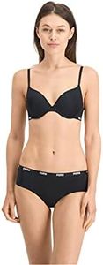 PUMA Women's Puma - Women's Push-up (1-pack) Push Up Bra, Black, 32 C UK