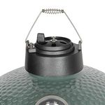 Dual Function Metal Top Cast Iron Chimney Cap with Daisy Wheel Slide Draft Top Damper Cap Vent Fit for Medium Large Big Green Egg Accessories Charcoal Grill BBQ Kamado Replacement