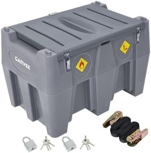 Garvee Portable Fuel Tank, 128 Gallon Diesel & Gasoline Transfer Tank With 12V Electric Pump, 10 GPM Flow Rate, 13.1 ft Hose, Auto Fueling Nozzle , Durable Fuel Transfer Tank for Easy Transportation, Gray-Gray