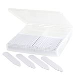 100 Plastic Collar Stays For Men Dress Shirt 2" 2.2" 2.5" 2.7 or 3" inches, White, 2.2"