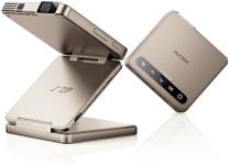 Aurzen ZIP Tri-Fold DLP Truly Mini Projector, Pocket Size, Zero-Lag Focus, One-Click Screen Mirroring, Full-Screen Mode, Type-C Fast Charging, 5,000mAh Battery, Indoor Outdoor Portable Projector,Gold