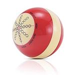 POFET Batting marked 57mm Red-White Pool Ball Billiard Training Ball,Batting marked Red-White Pool Ball Billiard Training Ball,Billiard Training Cue Ball for English Snooker, Small American Ball