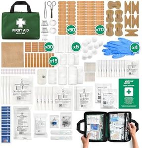 320 Piece Premium First Aid Kit Bag - Includes Eyewash, 2 x Cold (Ice) Packs and Emergency Car Blanket for Home, Office, Caravan, Workplace, Travel