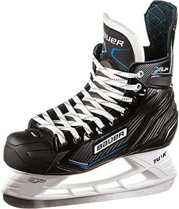 BAUER Homme S21 X-LP Skate-SR Chaussure de Hockey sur Gazon, Schwarz/Weiss/Blau/Silber, 44.5 EU