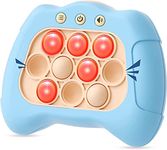 Pop Push It Game Controller,Sensory Fidget Toys for Kids,Pop Push Bubble Puzzle Games, Bubble Sensory Fidget Toy,Popping Games Concentration Training Toy (Light Blue)