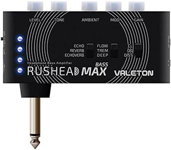 Valeton Rushead Max Bass USB Chargable Portable Pocket Bass Headphone Amp Carry-On Bedroom Plug-In Multi-Effects