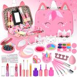 Kids Makeup Kit for Girls Toys, Teensymic Washable Girl Makeup Kit Gifts for Kids Make up Set Real Makeup for Kid Little Princess Christmas Birthday Gifts Toys for 3 -12 Year Old