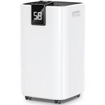 TRAZICO 4,000 Sq. Ft Dehumidifier for Basement & Home, 45 Pints/Day with 4.9 ft Drain Hose, Powerful Moisture Removal Portable for Large Room, Bedroom,Bathroom, Smart Humidity Control, 24H Timer