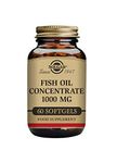 Solgar Fish Oil Concentrate 1000 Mg Softgels - Pack of 60 - Supports Normal Functioning of Heart, Brain Function and Vision - Daily Wellbeing - Gluten Free