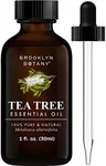 Brooklyn Botany Tea Tree Essential Oil – 100% Pure and Natural – Premium Grade Oil with Dropper - for Aromatherapy and Diffuser - 1 Fl Oz