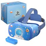 DESTEK VR Headset for Kids - Gift Box Educational & Game | Eye Protect Phone Virtual Reality Family Friendly Adventure | HD Explore Wildlife with VR Headset for Phone 4.7-7.2in Screen