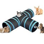 Fhodigogo Cat Tunnel Toy Rabbit Tunnel Rabbit Toys Kitten Tunnel 3 Way Cat Pop-up Tunnel, Foldable Tunnel Toy for Kitten, Rabbits,Hamster,Small Dogs