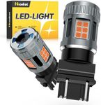 Hncelrat 3157 LED Turn Signal Bulb 3156 LED Bulb Amber 600% Super Bright Built in Resistor CANBUS Error Free Anti Hyper Flash 3457a 3057 4157 Front Rear Blinker Turn Signal Light, Pack of 2