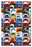 Gamer For Life Fleece Blanket - Gaming Controller Levels Design - Bed Throw Super Soft Blanket - 100% Polyester - 100 x 150cm