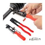 TSUGAMI Joint CV Boot Clamp Pliers, Ear Clamp Banding Tool Kit, Automotive Hose Axle Pliers, Heavy Duty Universal Vacuum Hoses Clamping, Auto Repair Tools for Car ATV UTV