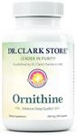 Dr Clark Ornithine Dietary Supplement - Gluten Free, Natural Sleep Aid, Promotes Protein Metabolism, Cleansing and Detoxification, 500mg, 100 Gelatin Capsules