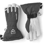 Hestra Army Leather Heli Ski Glove - Classic 5-Finger Snow Glove for Skiing, Snowboarding and Mountaineering, Grey, 11