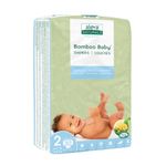 Aleva Naturals Hypoallergenic Bamboo Baby Diapers for Baby, Ultra Soft, Sensitive Skin Friendly, Biodegradable, Disposable– Size 2 (6-17 lbs/3-8 kg) | 30ct