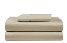 100% Egyptian Cotton Bed Sheets - 1000 Thread Count 3-Piece Twin Sheets Set, Long Staple Cotton Bedding Sheets, Sateen Weave, Luxury Hotel Sheets, Fits Upto 16" Mattress - Linen