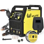 WeldPRO MIG Welder 140A 110/220V 5 in 1 Flux Core Welder Synergistic MIG/Thickness MIG/Lift TIG/MMA/Spot Welding Machine, IGBT Inverter Welder with LED Digital Display