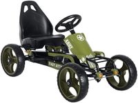 HOMCOM Kids Children Pedal Go Kart Ride On Racer Braking System Adjustable Seat Green