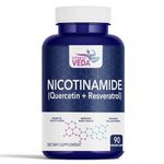 FITNESSVEDA Nicotinamide(Nmn) (Quercetin + Resveratrol Supplement Boosts Nad+ Levels - 90 Capsules