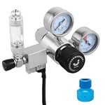 JARDLI Aquarium CO2 Regulator with Solenoid, Dual Gauges & Bubble Counter for Planted Tank CO2 Injection System - Adjustable Output Pressure (Complete Set: PRO-E1)