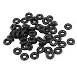 sourcing map Rubber Stopper Fishing Rod Accessory O Rings 6mm x 2mm x 2mm 50pcs Black