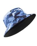 Zylioo XXL Men's Camo Bucket Hat,Oversize Camping Sun Hat for Vacation,Adjustable Packable Travel Hat