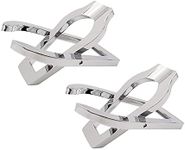 Tobacco Smoking Pipe Stand, Stainless Steel, Portable Foldable, Silver - 2 Pack