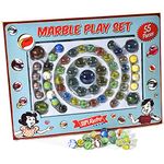 KandyToys 55 Retro Style Glass Marbles | Vintage Marble Play Set