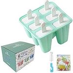 Popsicle Molds 6 Pieces Silicone Ice Pop Molds BPA Free Popsicle Mold Reusable Easy Release Ice Pop Maker