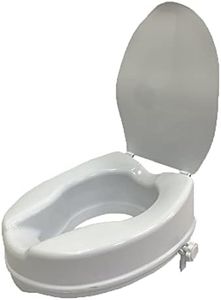 Home Raised Toilet Seat Raiser with Lid 10CM Height, Secure, Easy Clean AU Ship