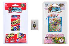 Worlds Smallest Classic Games - Uno Card Pack - Candy Land - Miniature Playing Cards - Bundle Set of 3