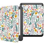 MoKo Case Fits 6" All-New Kindle (11th Generation-2024/2022 Release)& International Version, Lightweight Shell Cover with Auto Wake/Sleep for Kindle 2024/2022 11th Gen e-Reader, Flowers