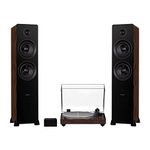 Fluance RT85 Reference High Fidelity Vinyl Turntable, PA10 Phono Preamp and Ai81 Powered Floorstanding Speakers, Ortofon 2M Blue Cartridge, 150W Class D Amplifier, Bluetooth (Natural Walnut)