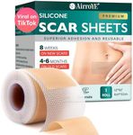 Silicone Scar Sheets, Silicone Scar Tape (1.6"x 60" Roll-1.5M), Reusable and Effective Scar Removal Sheets, Silicone Scar Removal Sheets for Surgical Scars, Healing Keloid, C-Section, Tummy Tuck