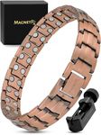 MagnetRX® Pure Copper Magnetic Bracelet - Magnetic Copper Bracelets for Men - Adjustable Length with Sizing Tool (Classic Style)