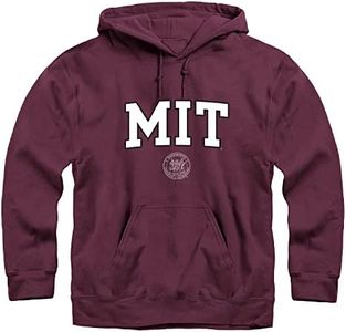 Ivysport MIT University Hooded Sweatshirt, Crest, Maroon, Large