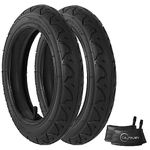 (2 Sets) 12.5” x 2.25 Kids Bike Replacement Tires and Tubes - Compatible with Most 12” Kids Bikes Like RoyalBaby, Schwinn, and Dynacraft - Made from BPA/Latex Free Butyl Rubber