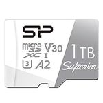 Silicon Power 1TB Superior Micro SDXC UHS-I (U3), V30 4K A2, Compatible with Nintendo-Switch, High Speed MicroSD Card with Adapter