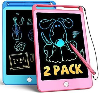 TEKFUN 2 Pack de Tableta LCD para niños de 8.5 Pulgadas con Correa para el lápiz y Reutilizable,Juguetes educativos para niños pequeños,Regalo de cumpleaños para niños y niñas de 3-7 años de Edad.