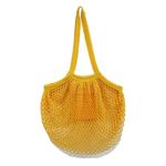 All Sea Fabric Grocery Bags Pack of 1 | Cotton Net Mesh Bags | Reusable Storage Bags | Handbags for Storage | Ideal for Vegetables & Fruits | Portable Shopping Bag | Market Bag (14" x 15") Yellow