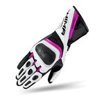 SHIMA MIURA Motorbike Gloves Womens Leather Long Biker Armoured Protectors Motorcycle Perforated Ventilated Reinforced Touchscreen Motorsport Ladies Glove Motorbikes Summer (Womens, Pink, S)