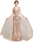 Sarahbridal Women's Applique Tulle Prom Dress Long Mermiad Wedding Party Gowns for Bridal - - 8