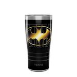 Tervis Traveler DC Comics - Batman - Gotham Gold Triple Walled Insulated Tumbler Travel Cup Keeps Drinks Cold & Hot, 20oz, Stainless Steel