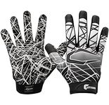 Cutters Gloves S150 Game Day Receiver Gloves, Black, Medium