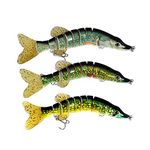 ODS Pike Lures Lifelike Sinking Jointed Swimbait with Fishing Hooks Freshwater and Saltwater